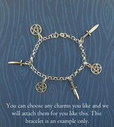 4 mm Rolo Charm Bracelet, 100% Sterling Silver